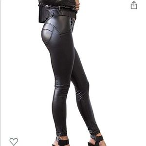 New Women's Faux Leather Leggings Pants